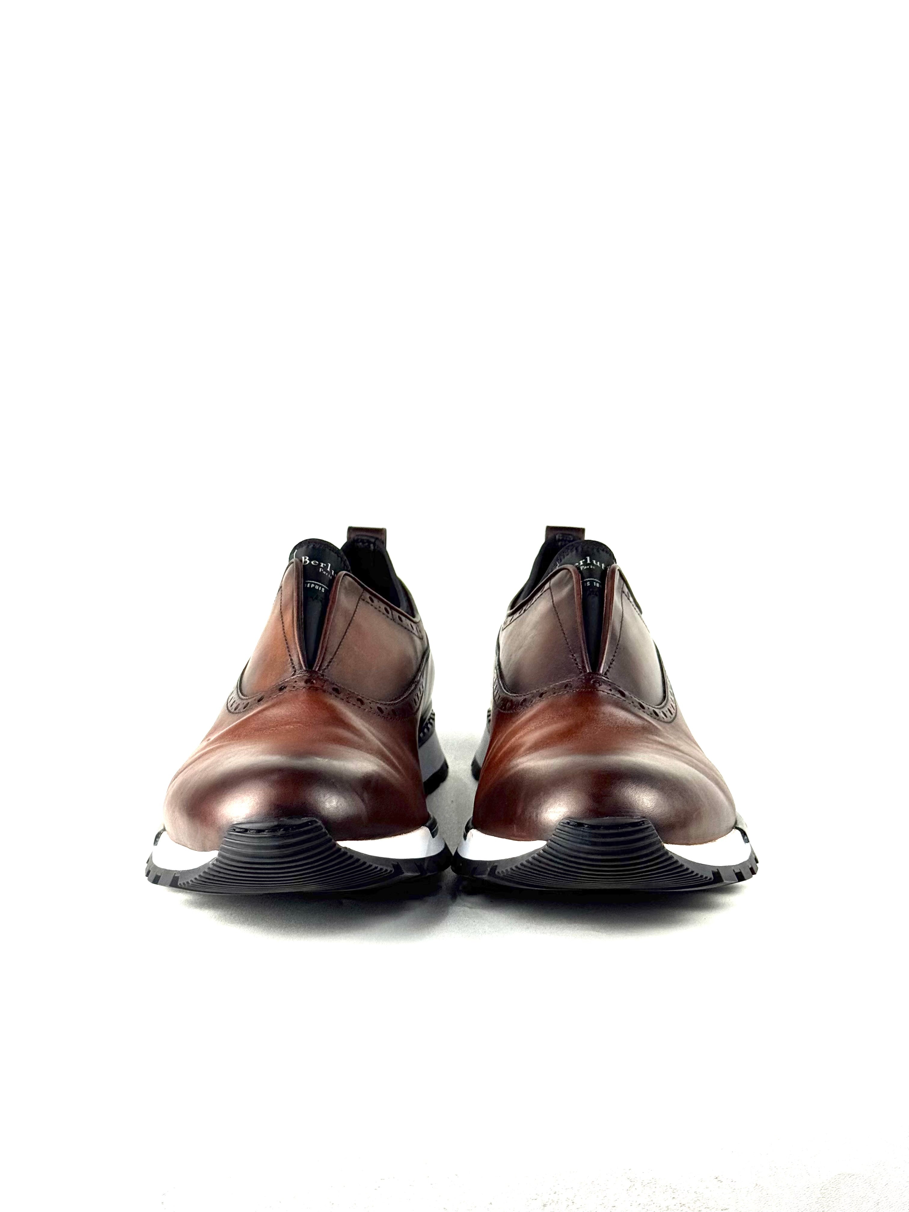 Berluti Torino Slip On Genuine Leather Dark Brown