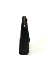 Fendi x Versace Leather Logo Black Clutch 4