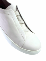 Zegna Triple Stitch Second Skin White Slip-On 6
