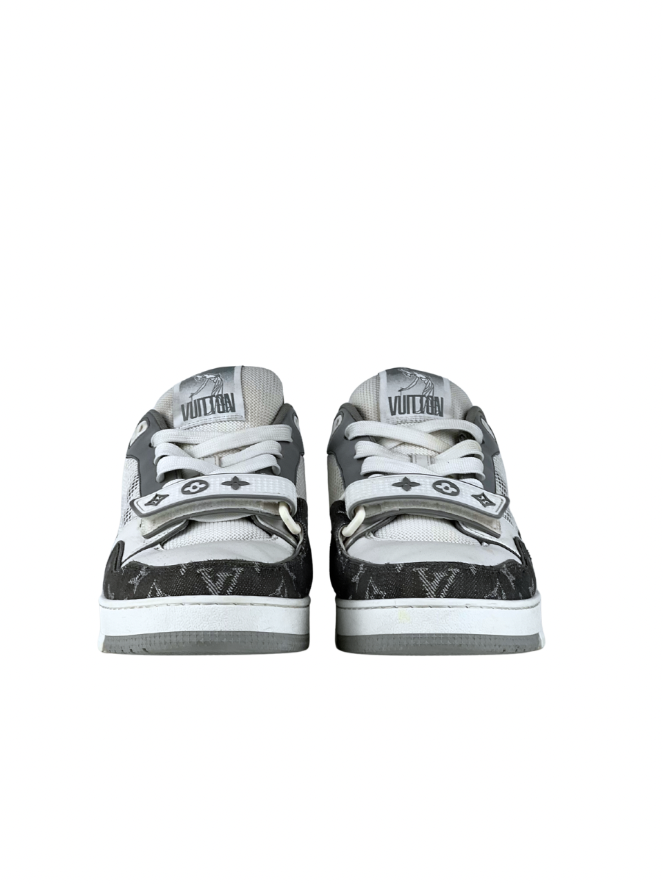 Louis Vuitton Trainer Denim Monogram Grey Sneakers