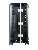 Gucci x FPM GG Jumbo Black Leather & Aluminum Cabin Luggage 4