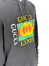 Gucci GG Distressed Logo Black Hoodie 3