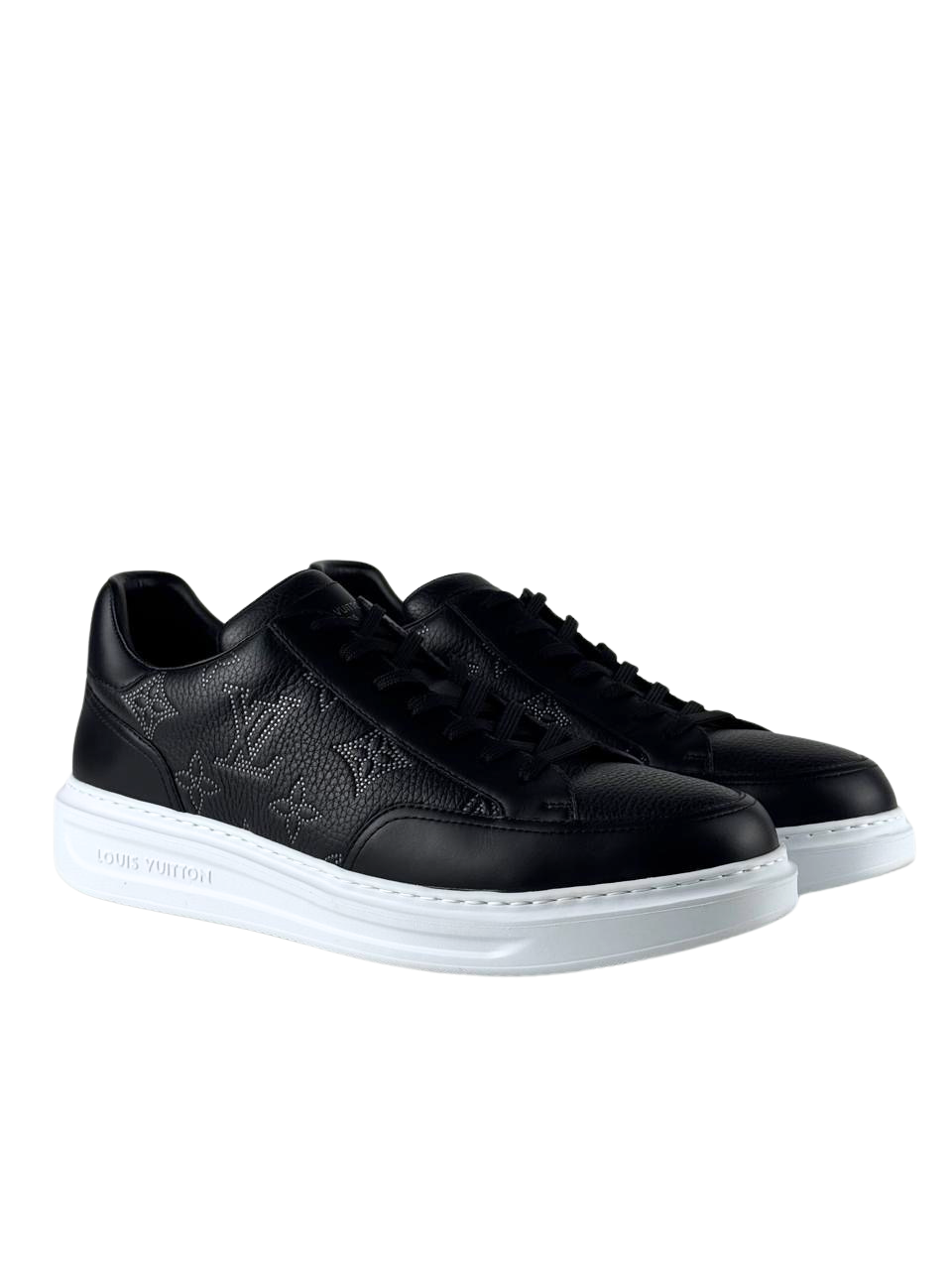 Louis Vuitton Beverly Monogram Leather Black Sneakers