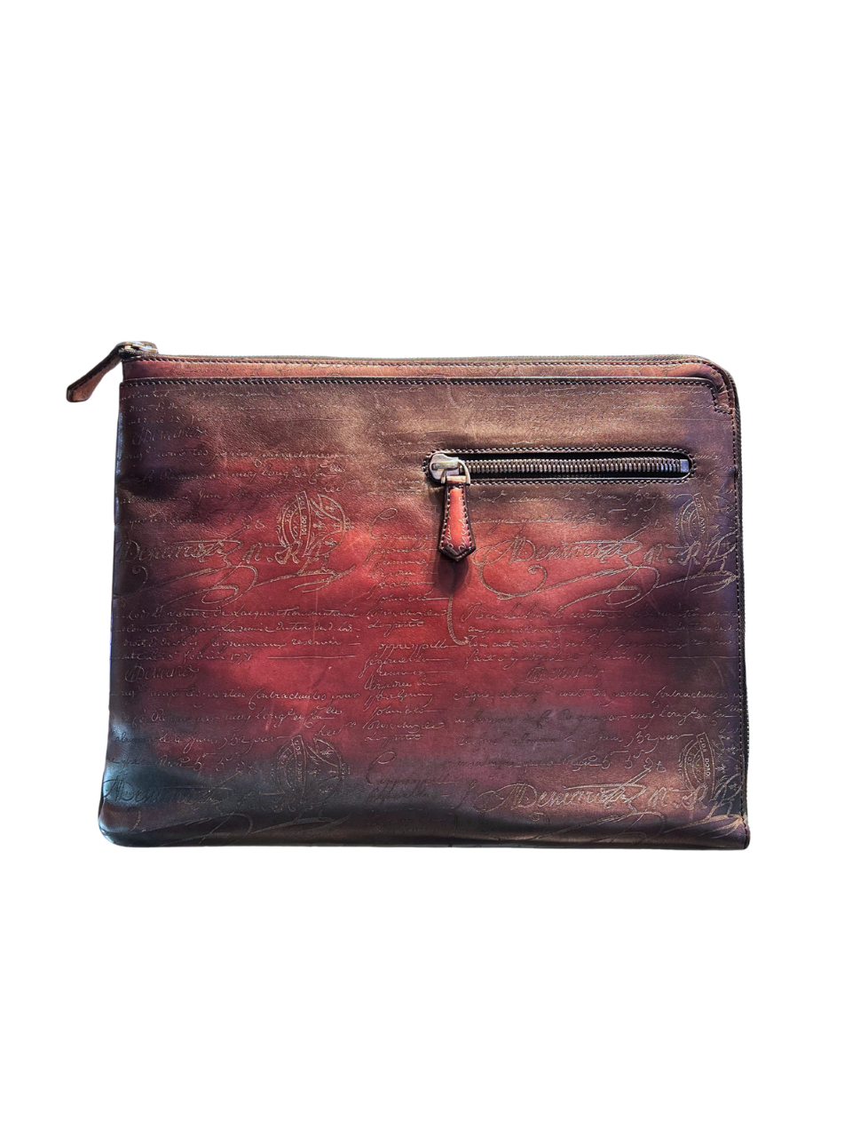Berluti Scritto Red Document Case Bag
