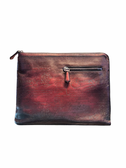Berluti Scritto Red Document Case Bag