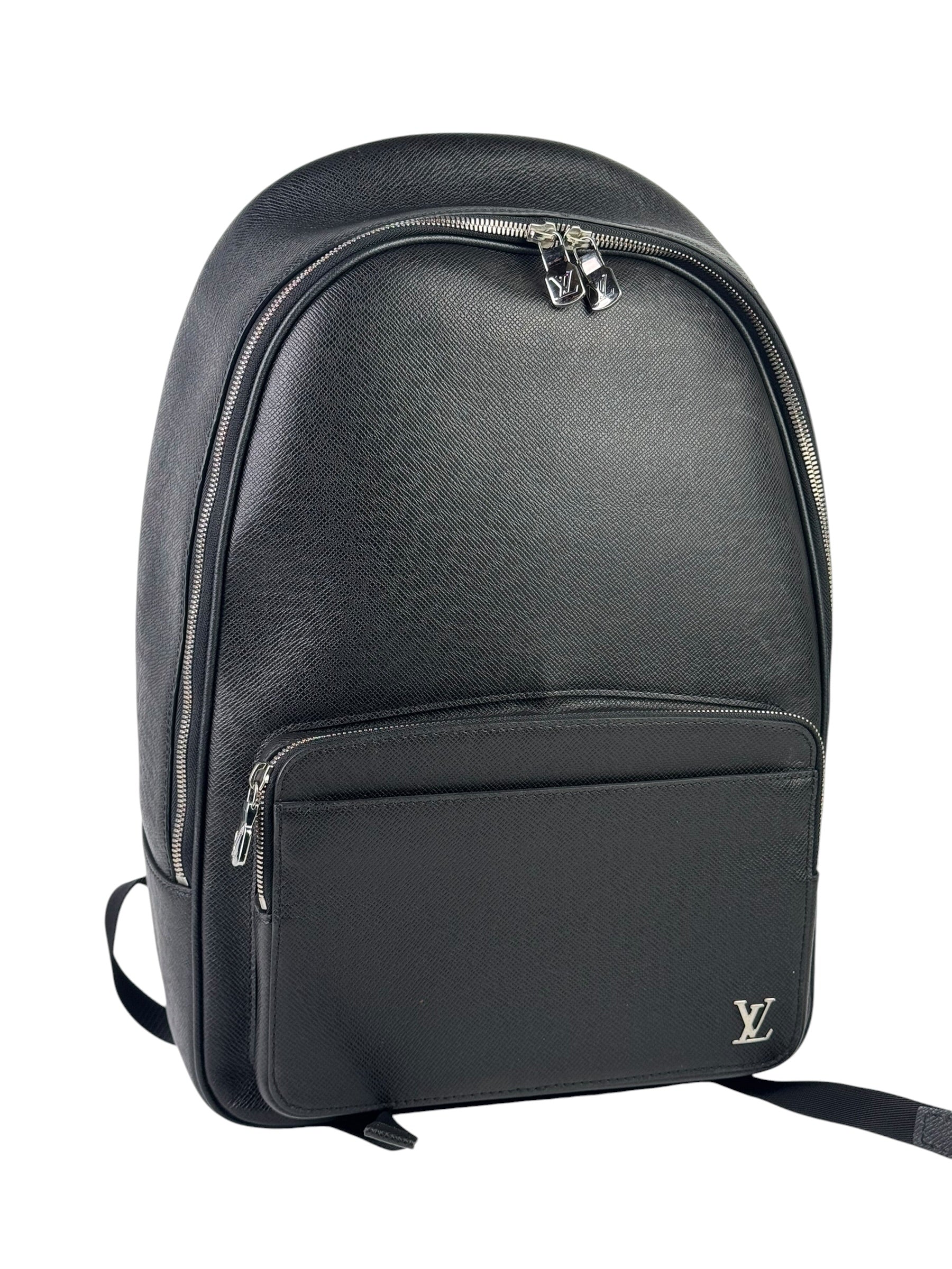 Louis Vuitton Metal Logo Taiga Leather Backpack
