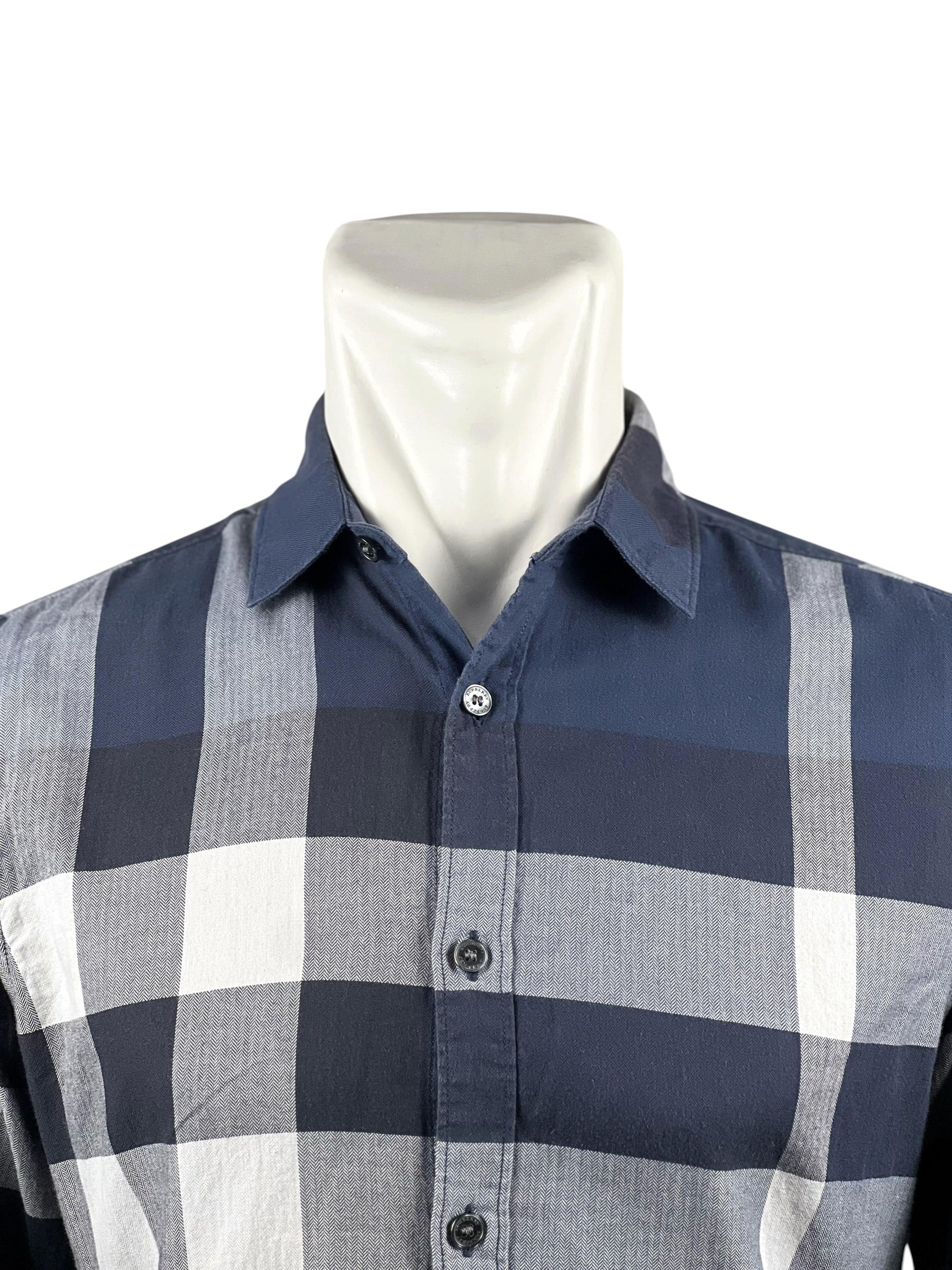 Burberry Brit Checker Navy Long Shirt