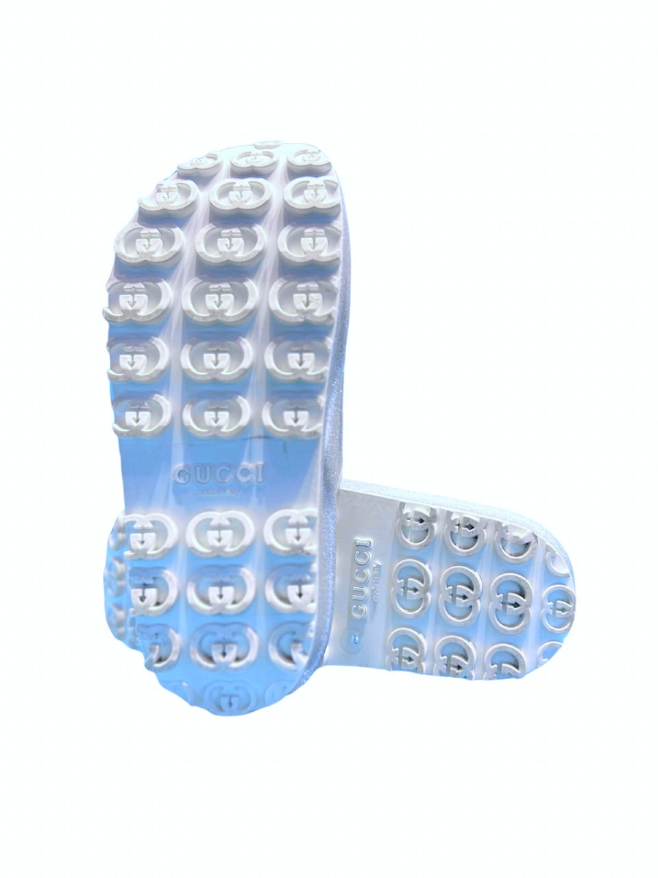 Gucci Slide Sandal Interlocking G Silver