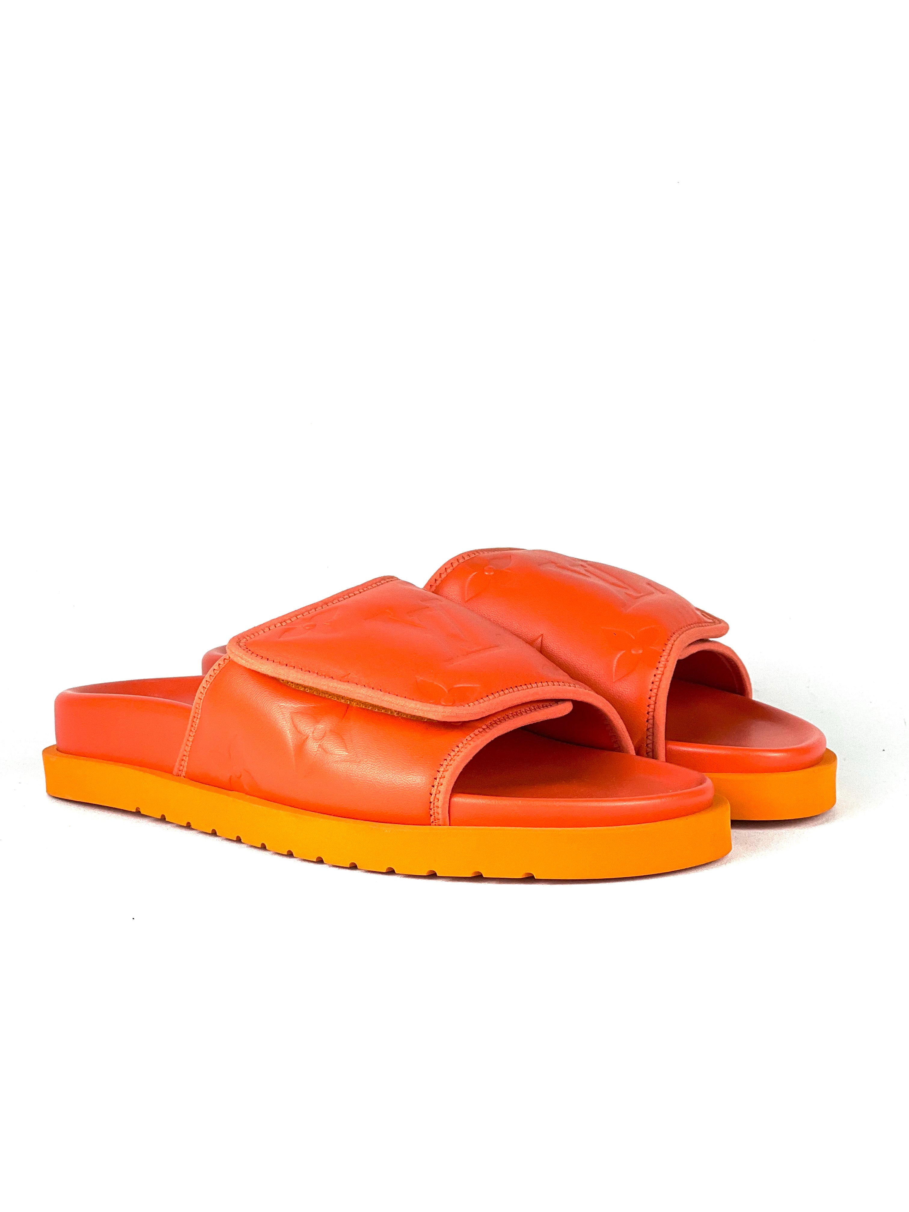 Louis Vuitton Miami Monogram Orange Mules