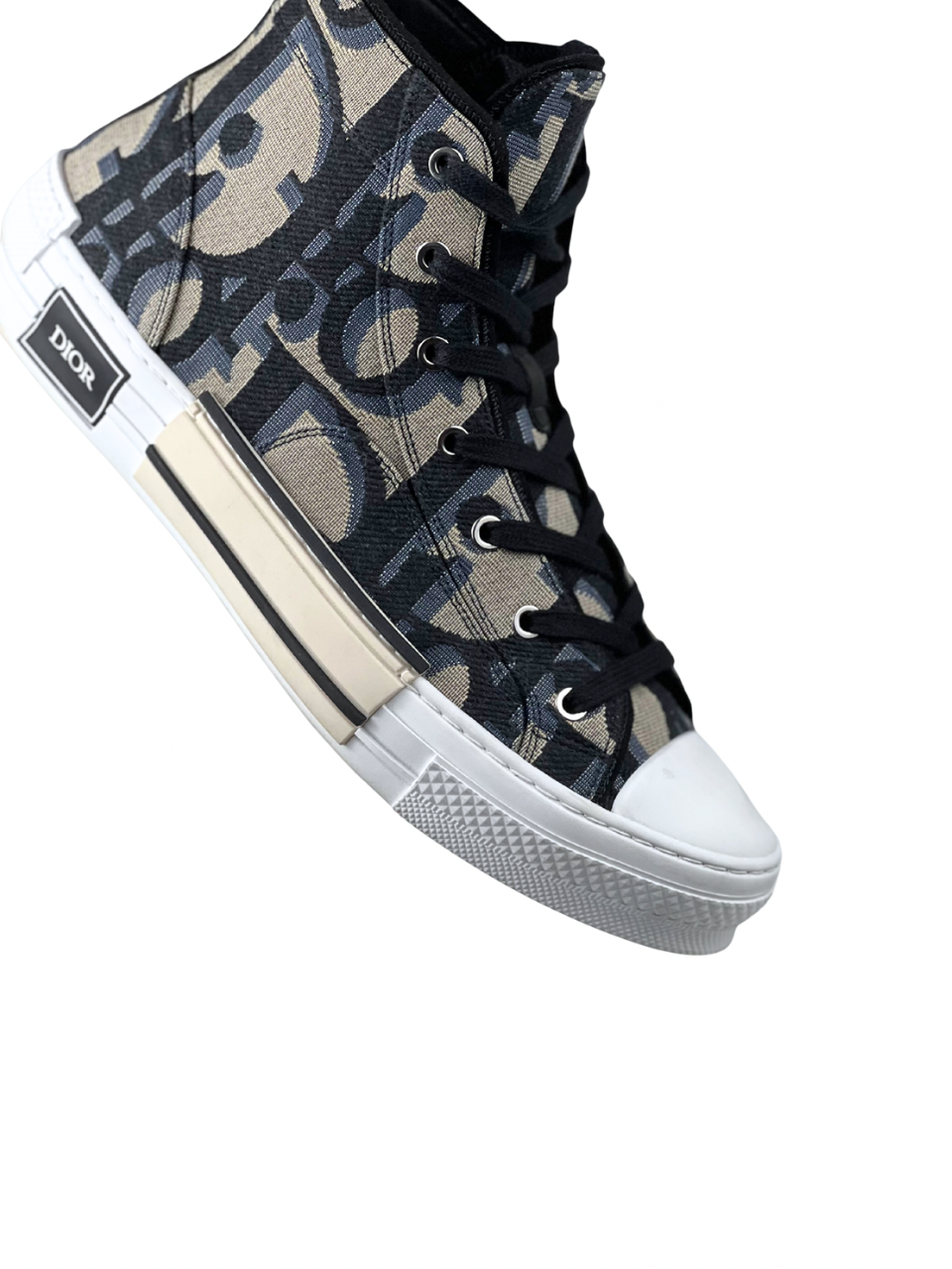Christian Dior Jumbo Oblique Jacquard High Top Sneakers