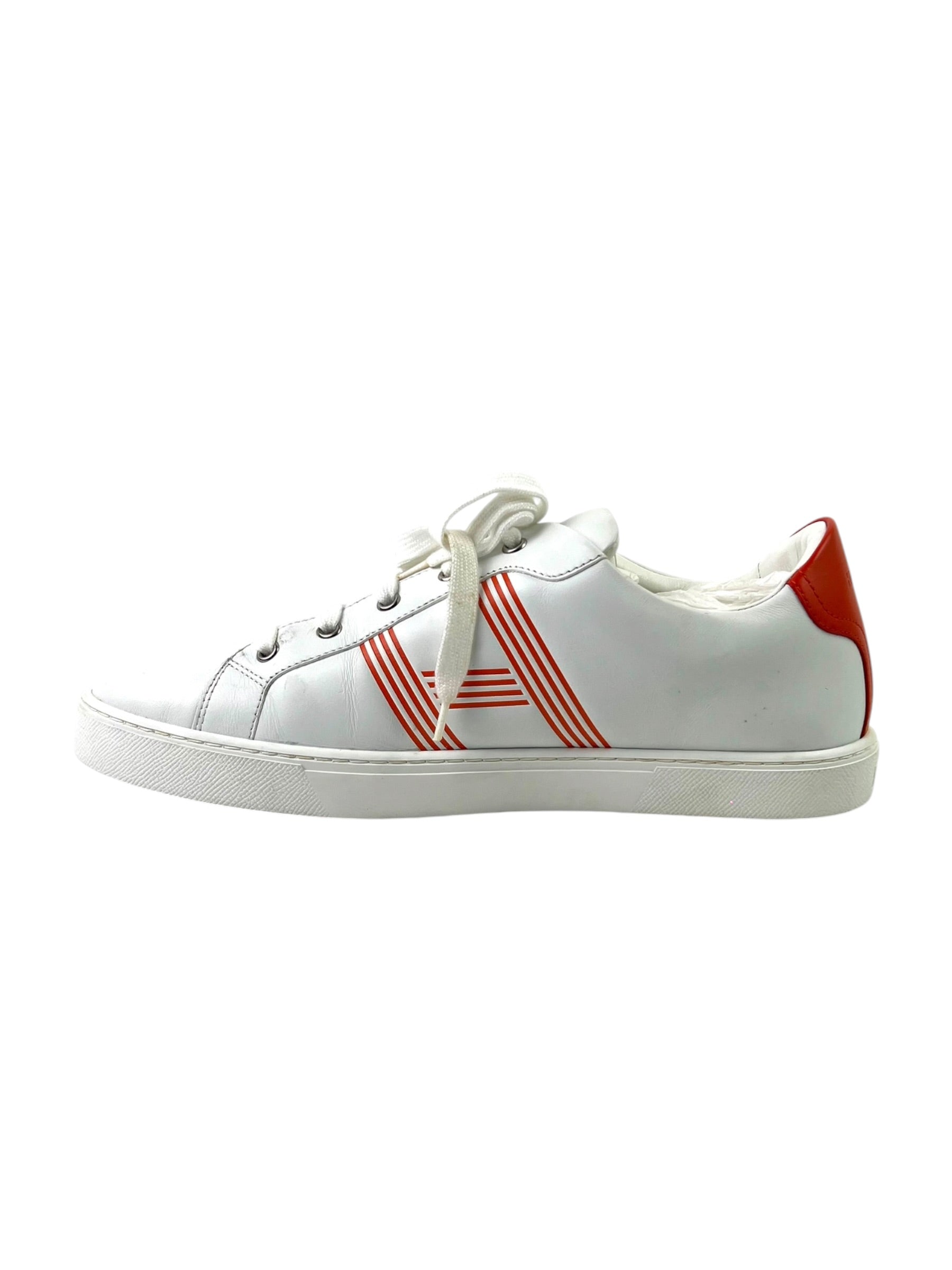 Hermès Advantage White Leather Sneakers