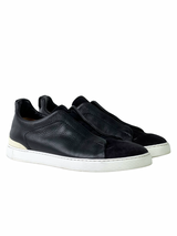 Zegna Triple Stitch Deerskin Suede Slip-On 1