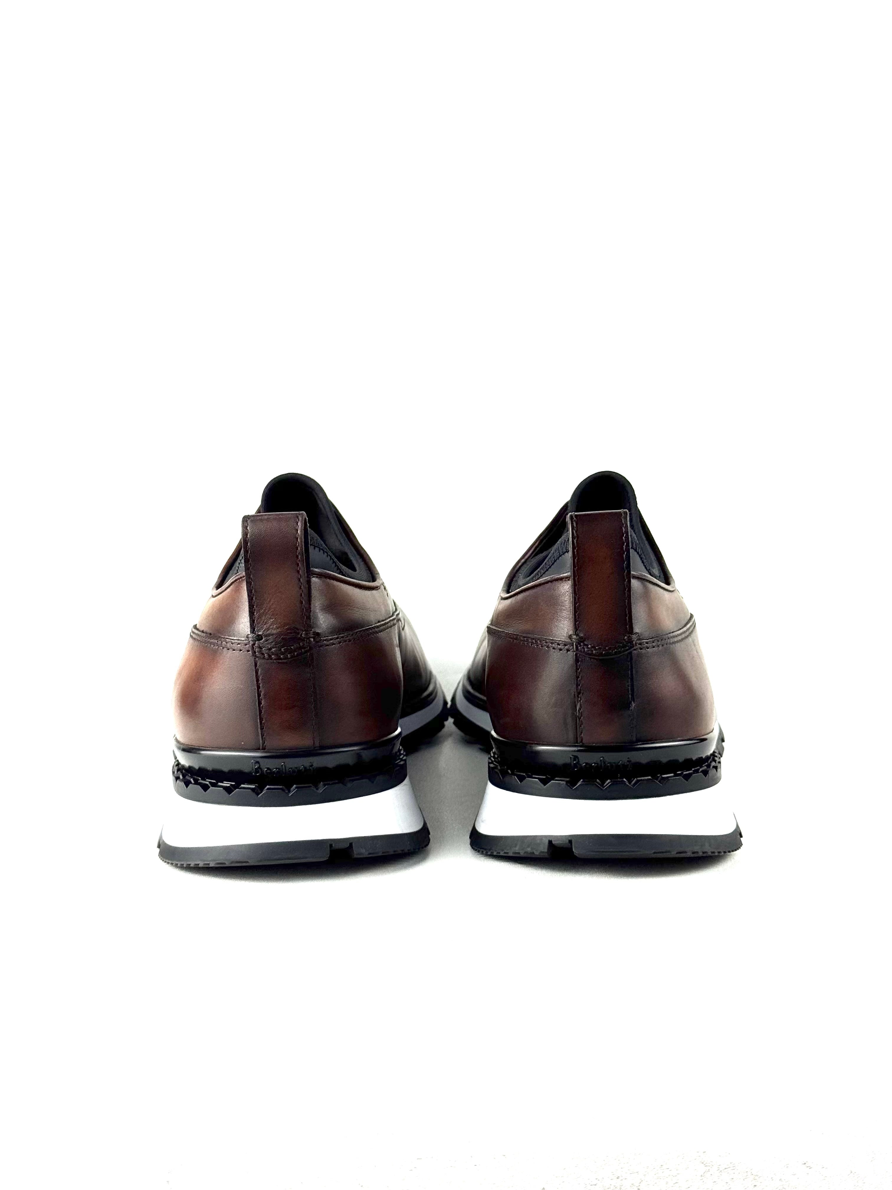 Berluti Torino Slip On Genuine Leather Dark Brown
