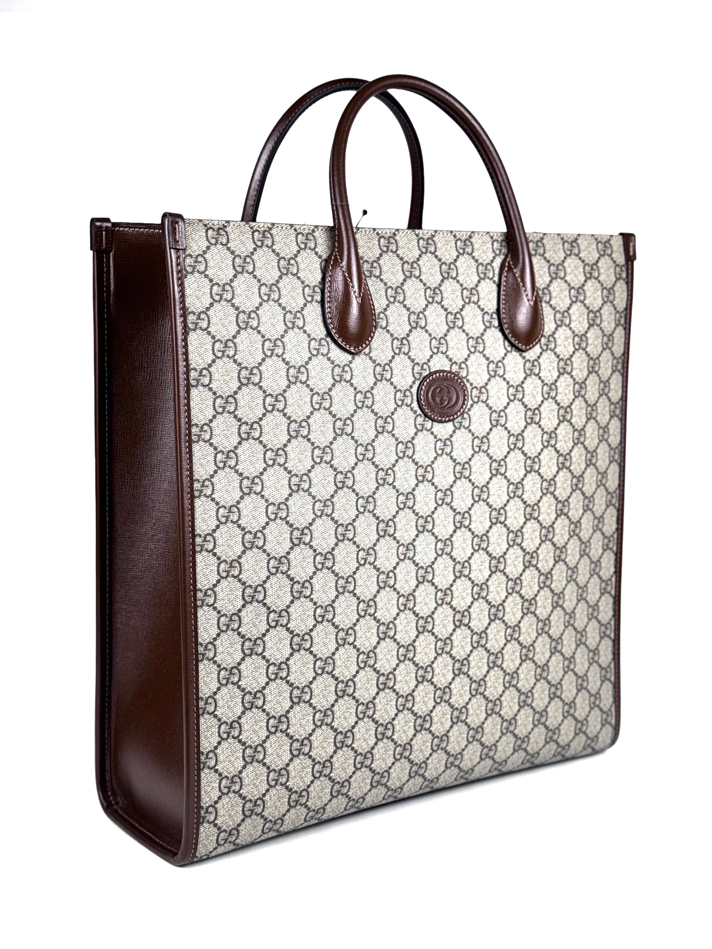 Gucci GG Supreme Brown Totebag