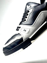 Louis Vuitton Trainer Calf Leather Black & Grey Sneakers 6