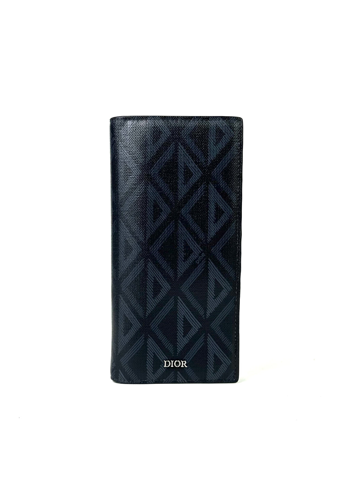 Christian Dior Diamond Black Long Wallet