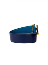 Hermès H Buckle Gold 40MM Blue Reversible Belt 4