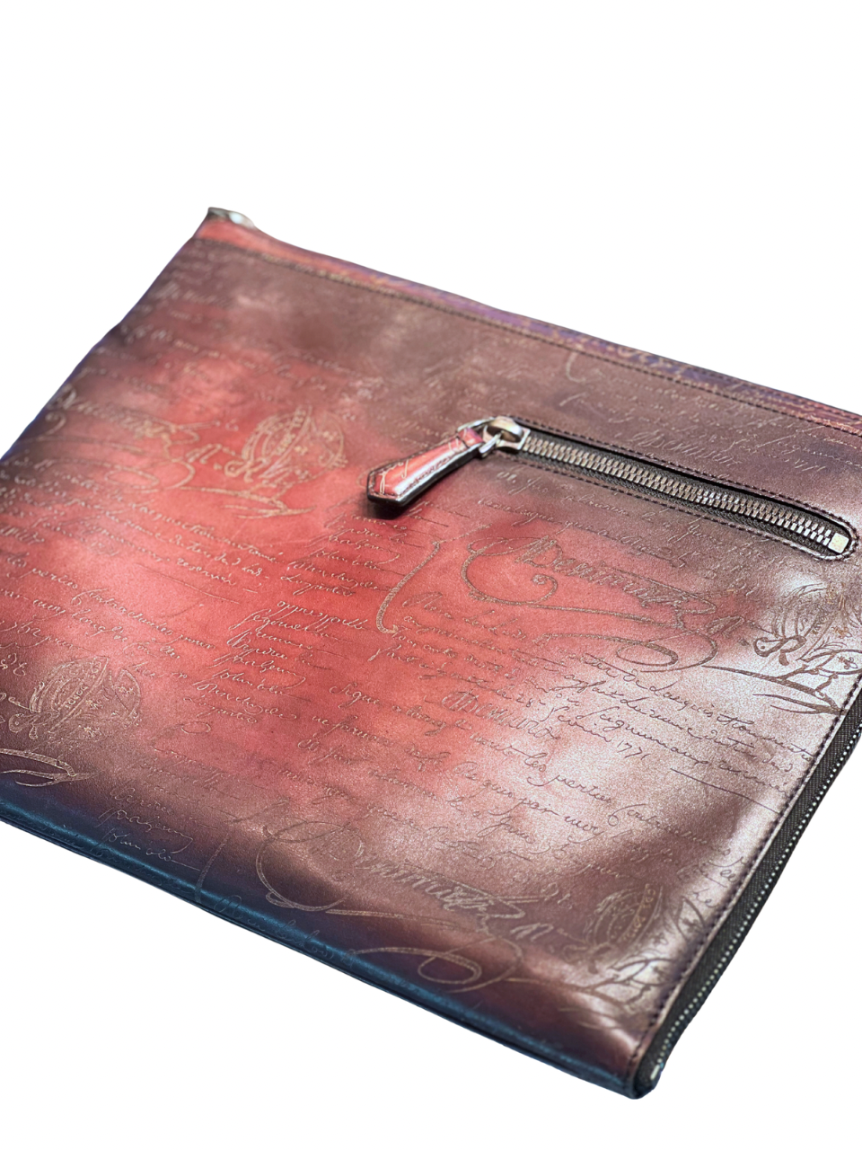 Berluti Scritto Red Document Case Bag