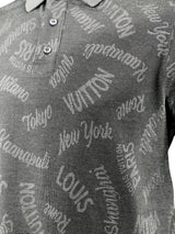 Louis Vuitton Cotton Cities Print Grey Polo Shirt 4
