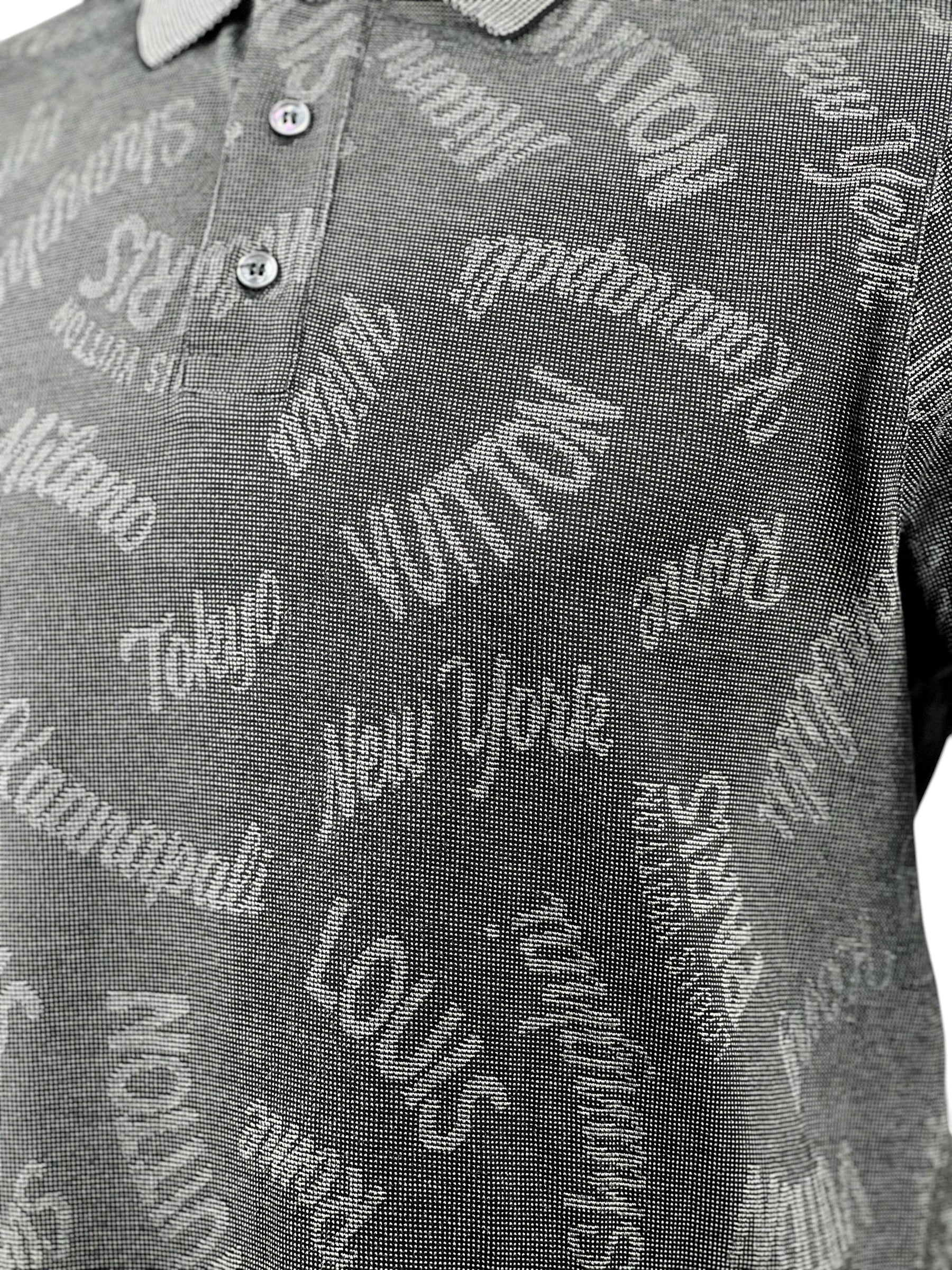 Louis Vuitton Cotton Cities Print Grey Polo Shirt