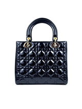 Lady Dior Black Patent GHW Handbag 5