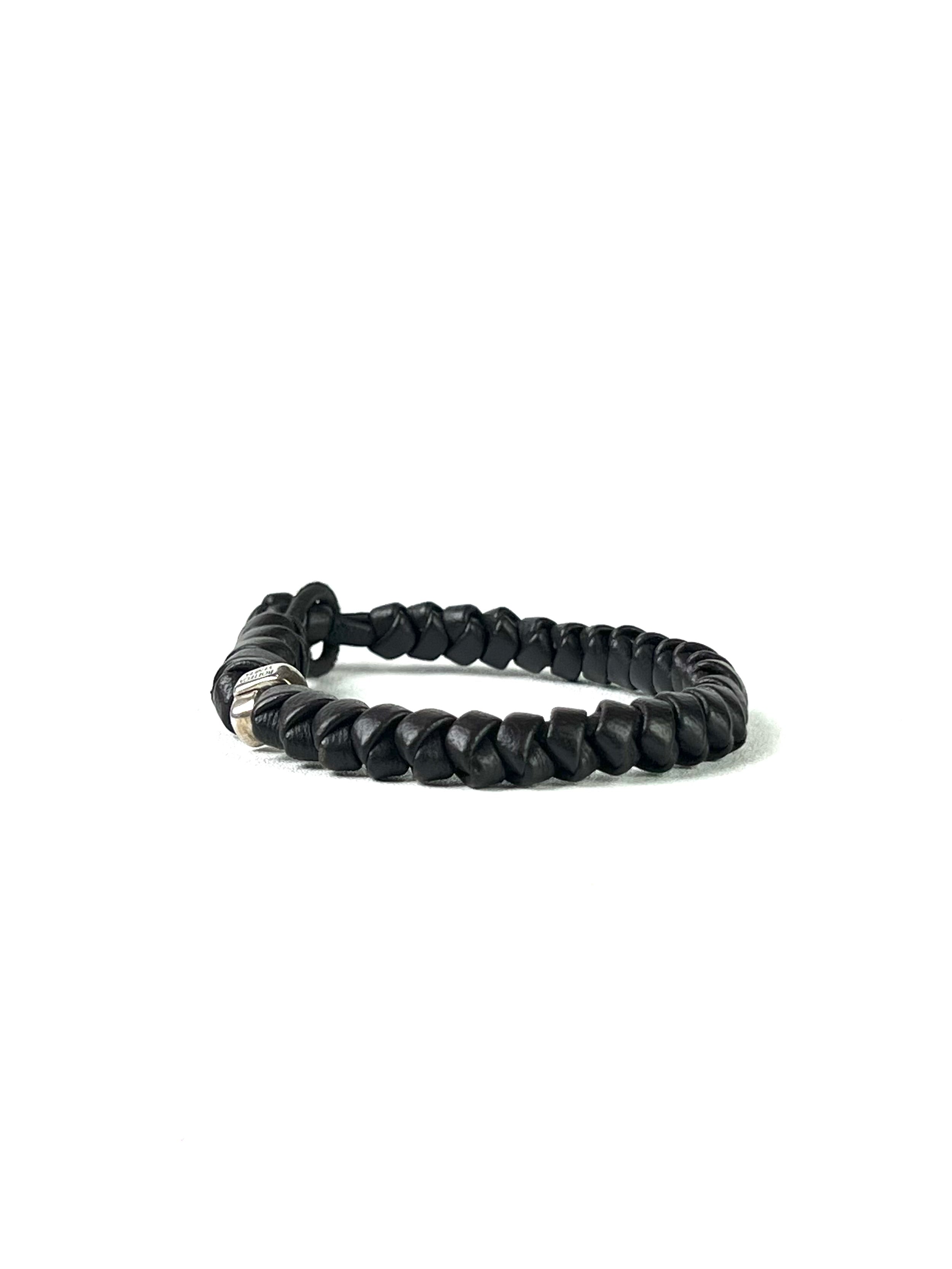 Bottega Veneta Intrecciato Black Bracelet