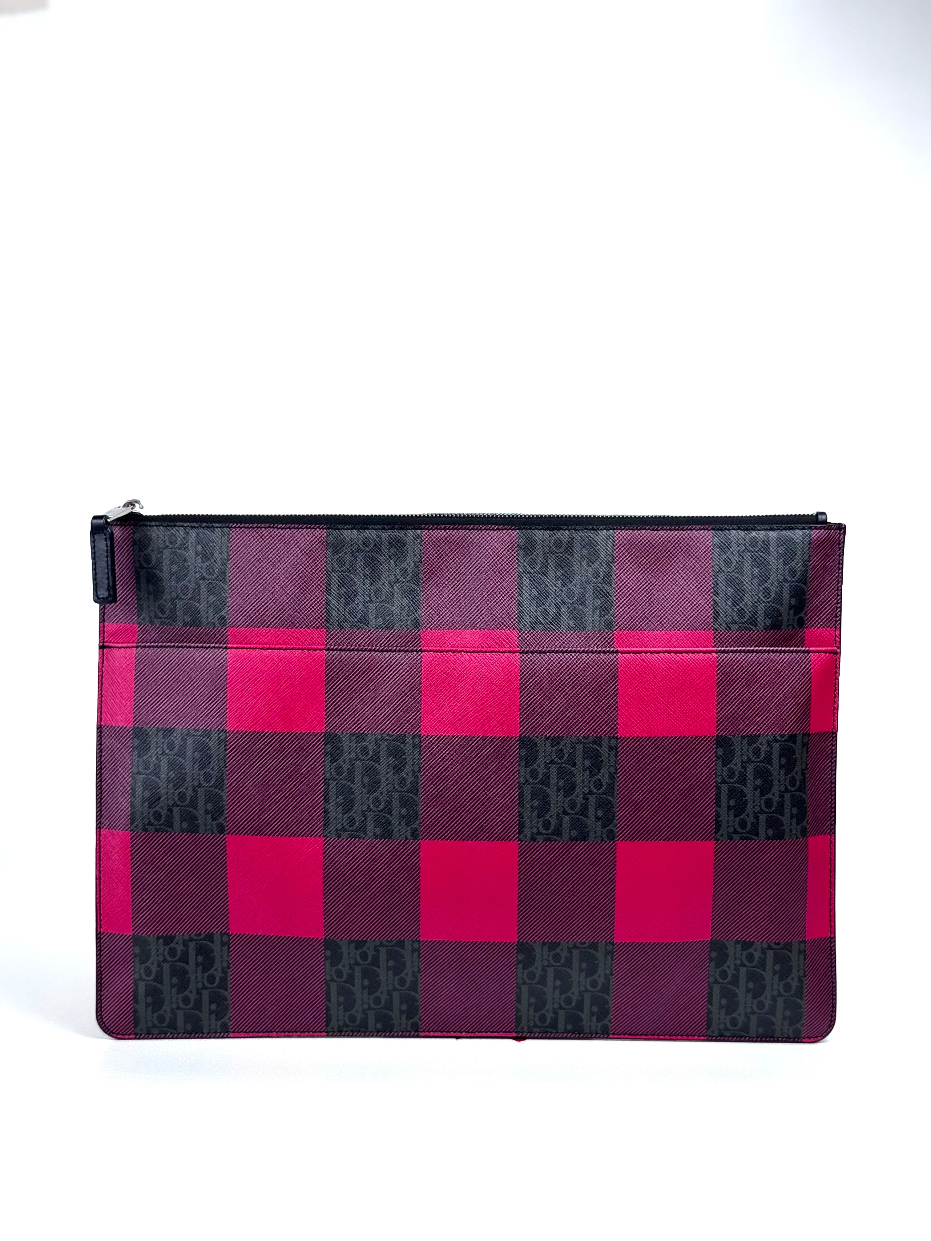 Christian Dior Checker Homme Clutch