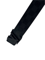 Louis Vuitton Initial Logo Black Buckle Damier Graphite Belt 6