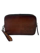 Berluti Scritto Signature Brown Clutch 1