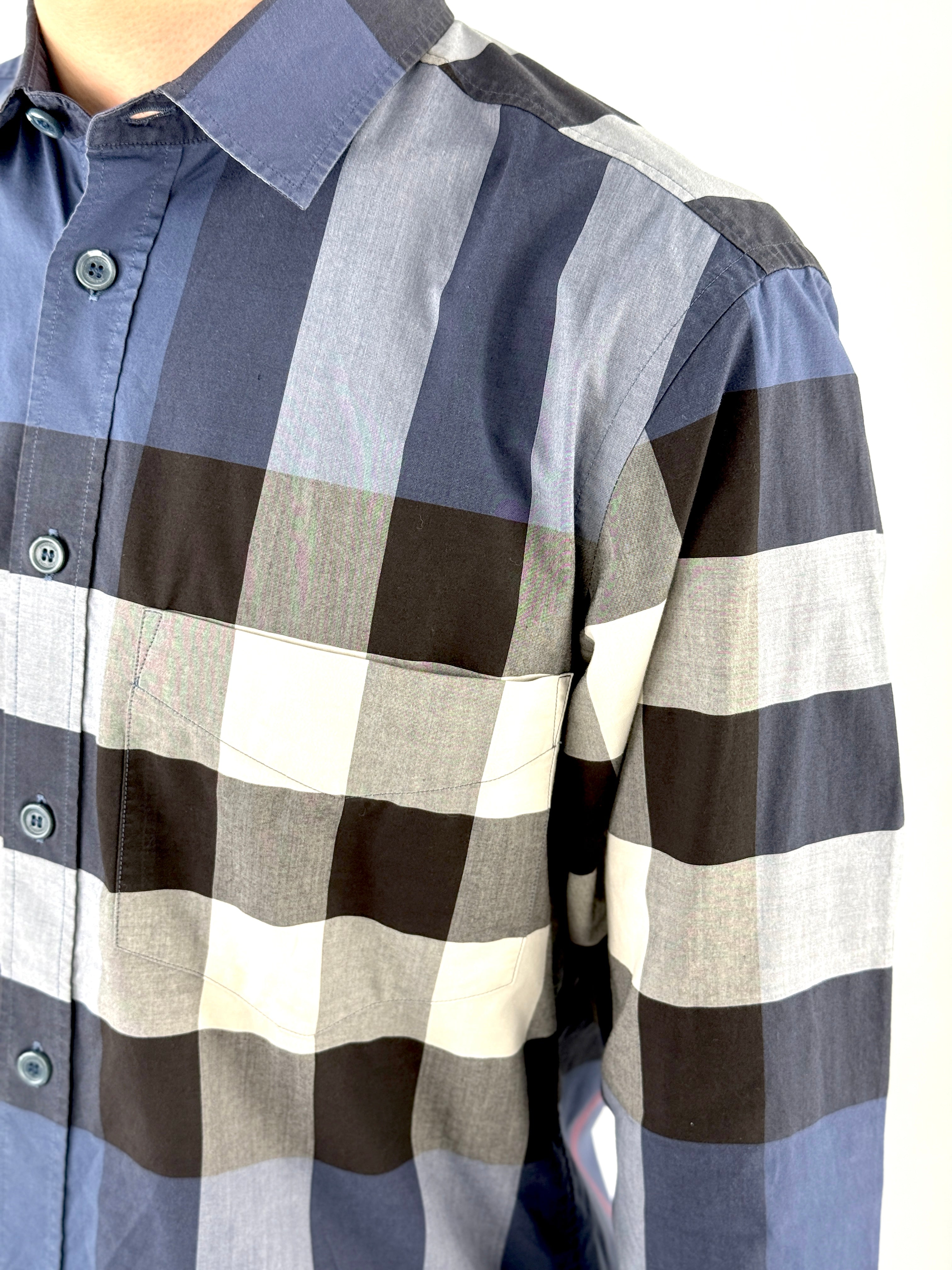 Burberry Nova Check Blue Long Shirt