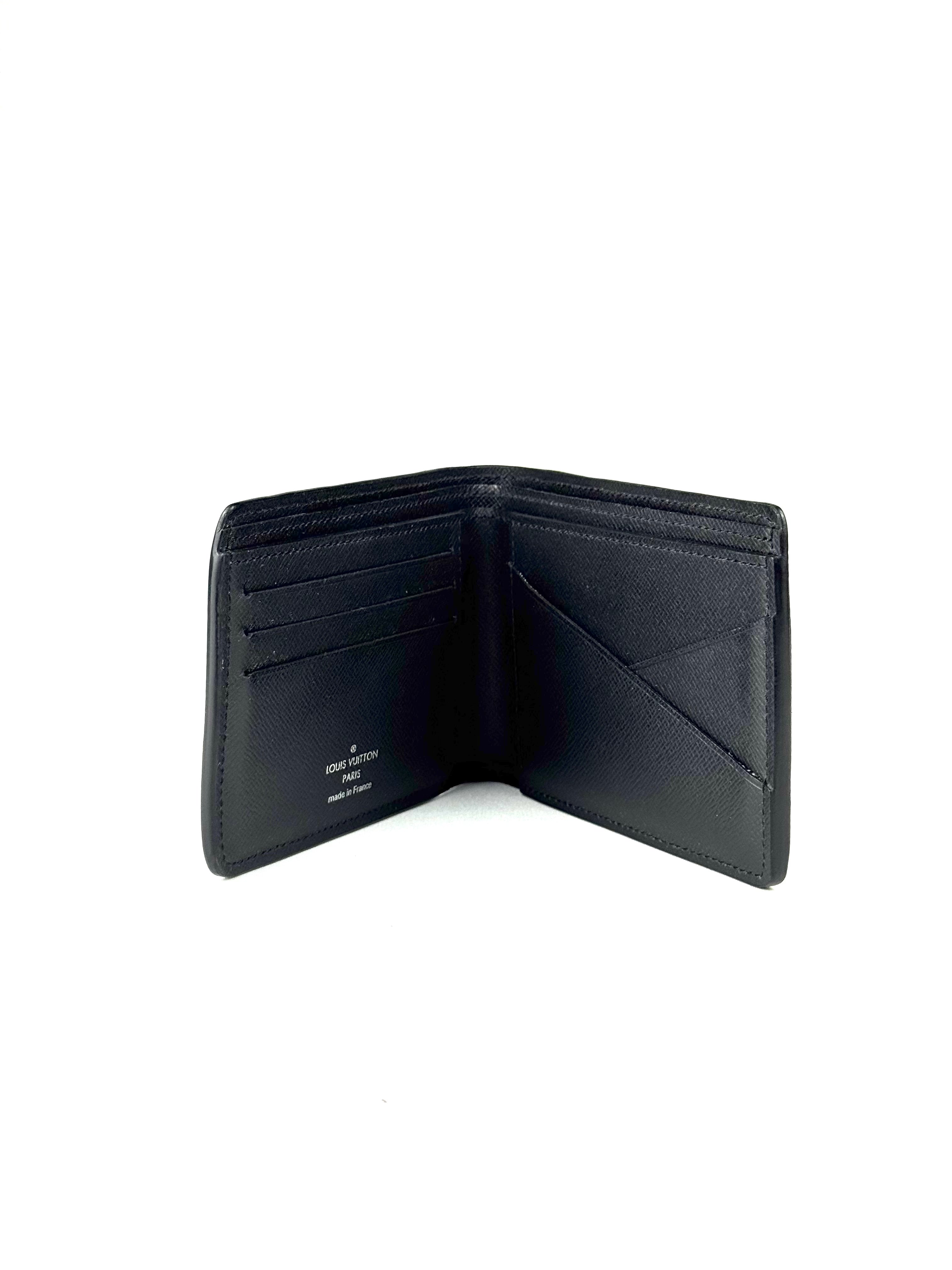 Louis Vuitton Logo Epi Leather Black Multiple Wallet