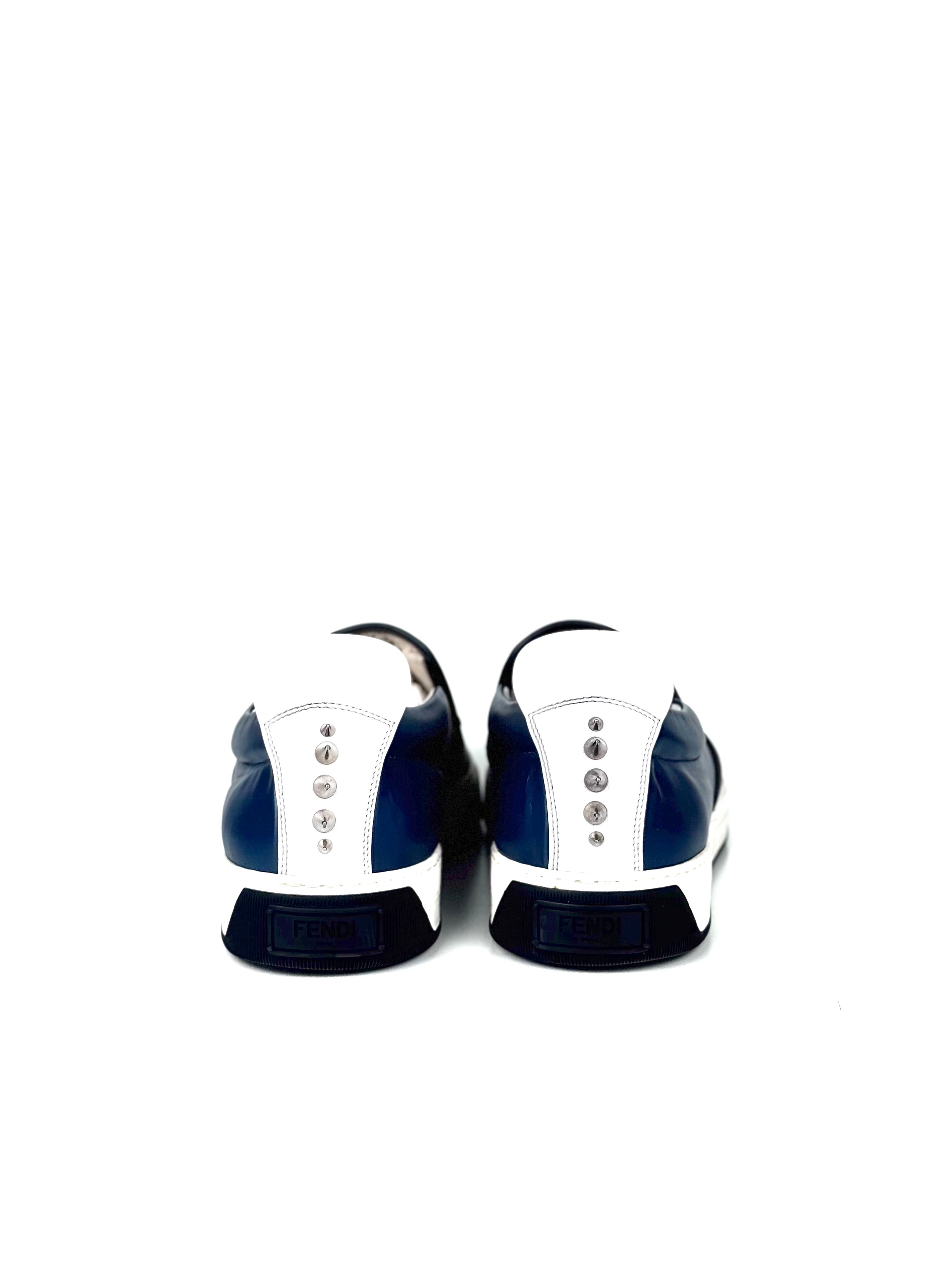 Fendi Monster Eye Grey Spike Slip On