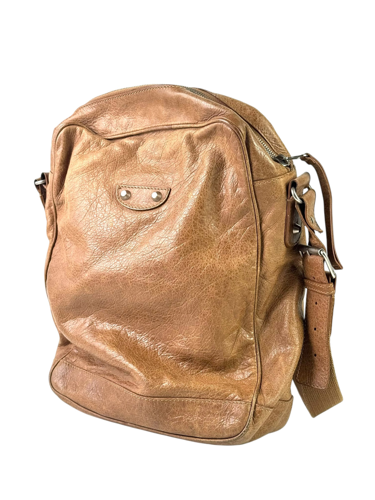 Balenciaga City Brown Leather Messenger Bag