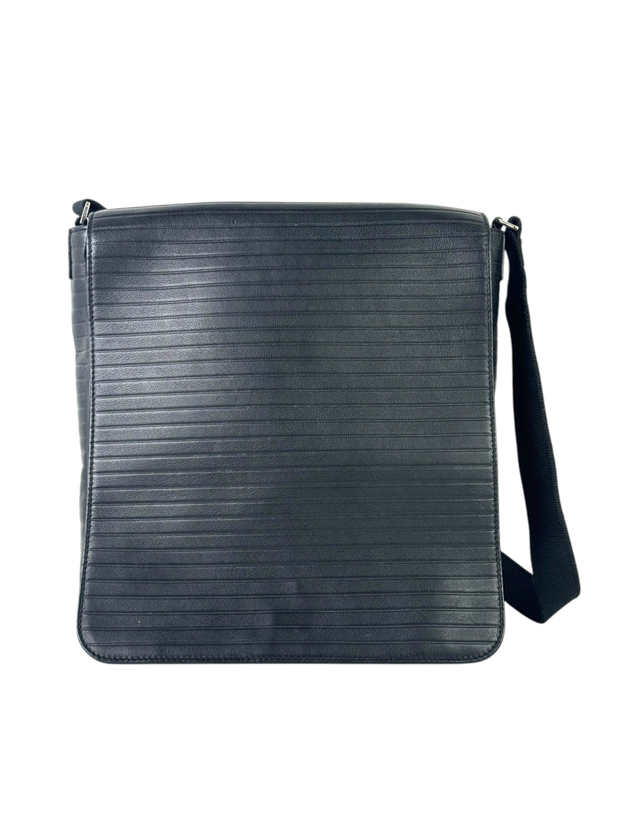 Christian Dior Black Leather Messenger Bag