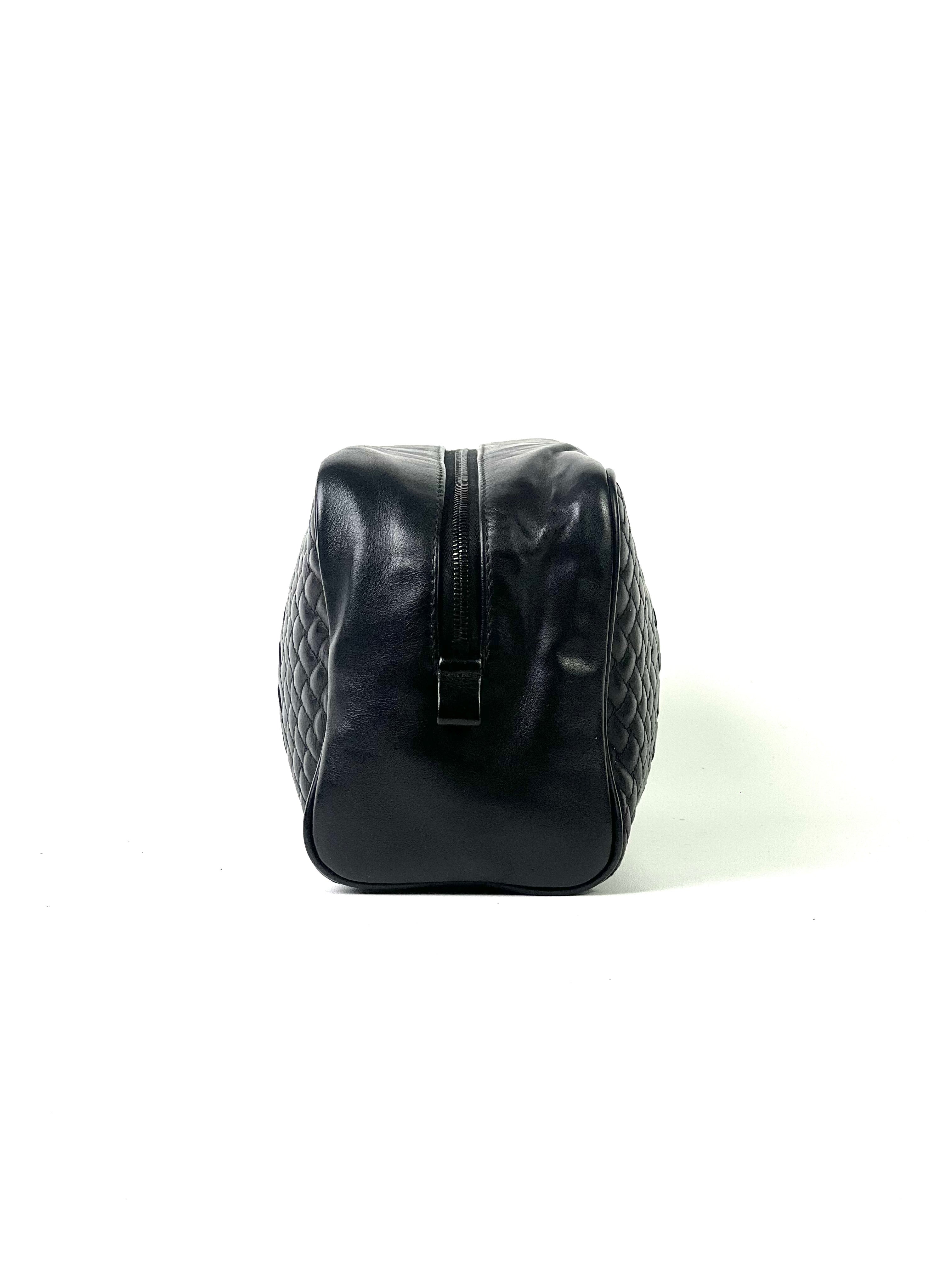 Bottega Veneta Intrecciato Black Toiletry Pouch