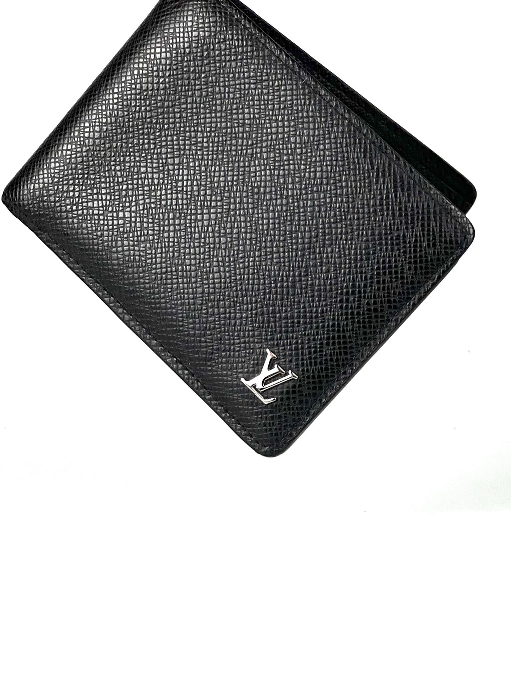 Louis Vuitton Metal Logo Taiga Leather Multiple Wallet