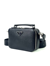Prada Brique Saffiano Leather Triangle Logo Sling Bag 2
