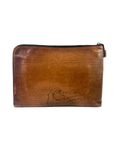 Berluti Nino GM Scritto Light Brown Clutch 6