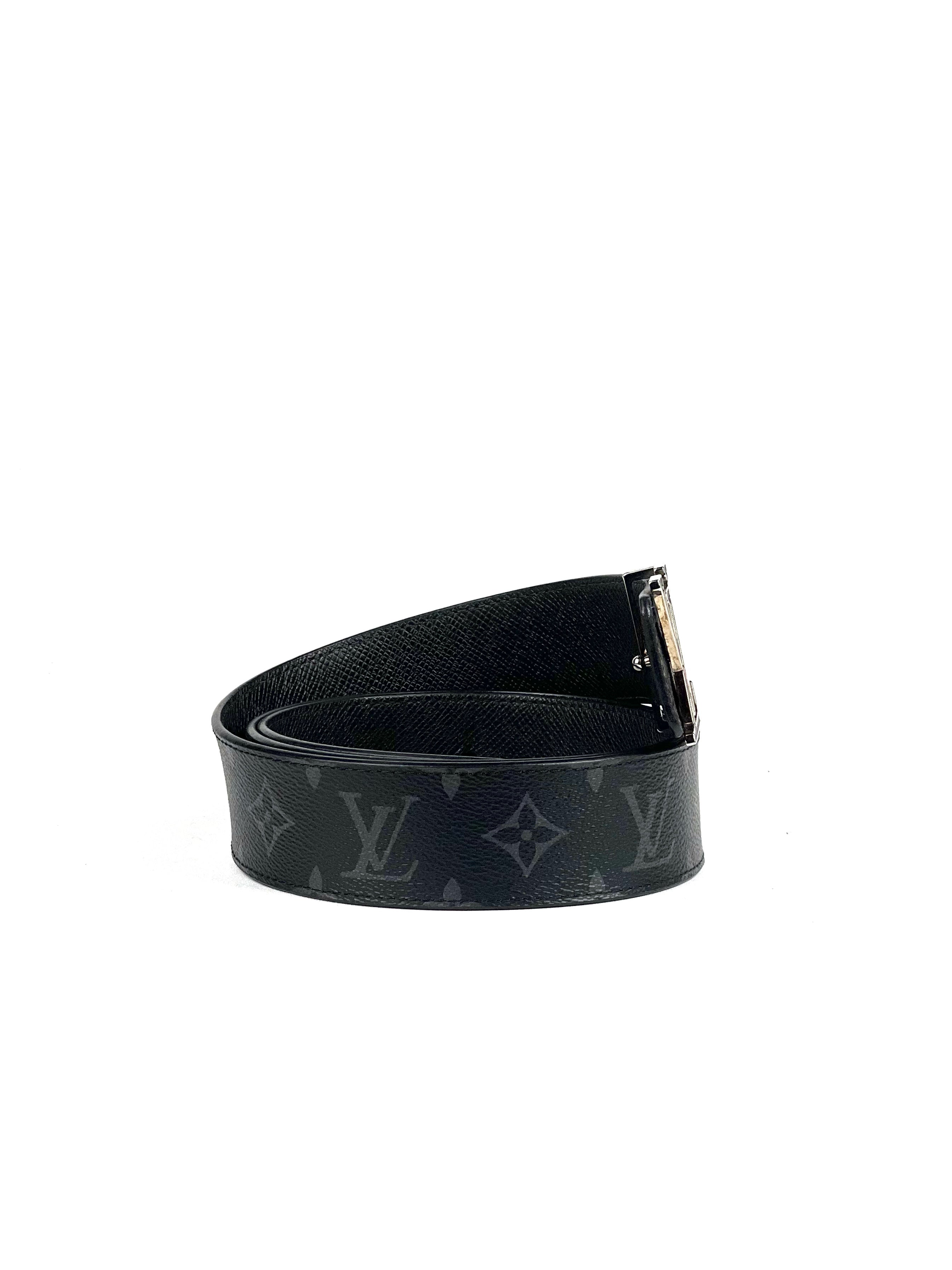 Louis Vuitton Initial Taiga Logo Monogram Belt