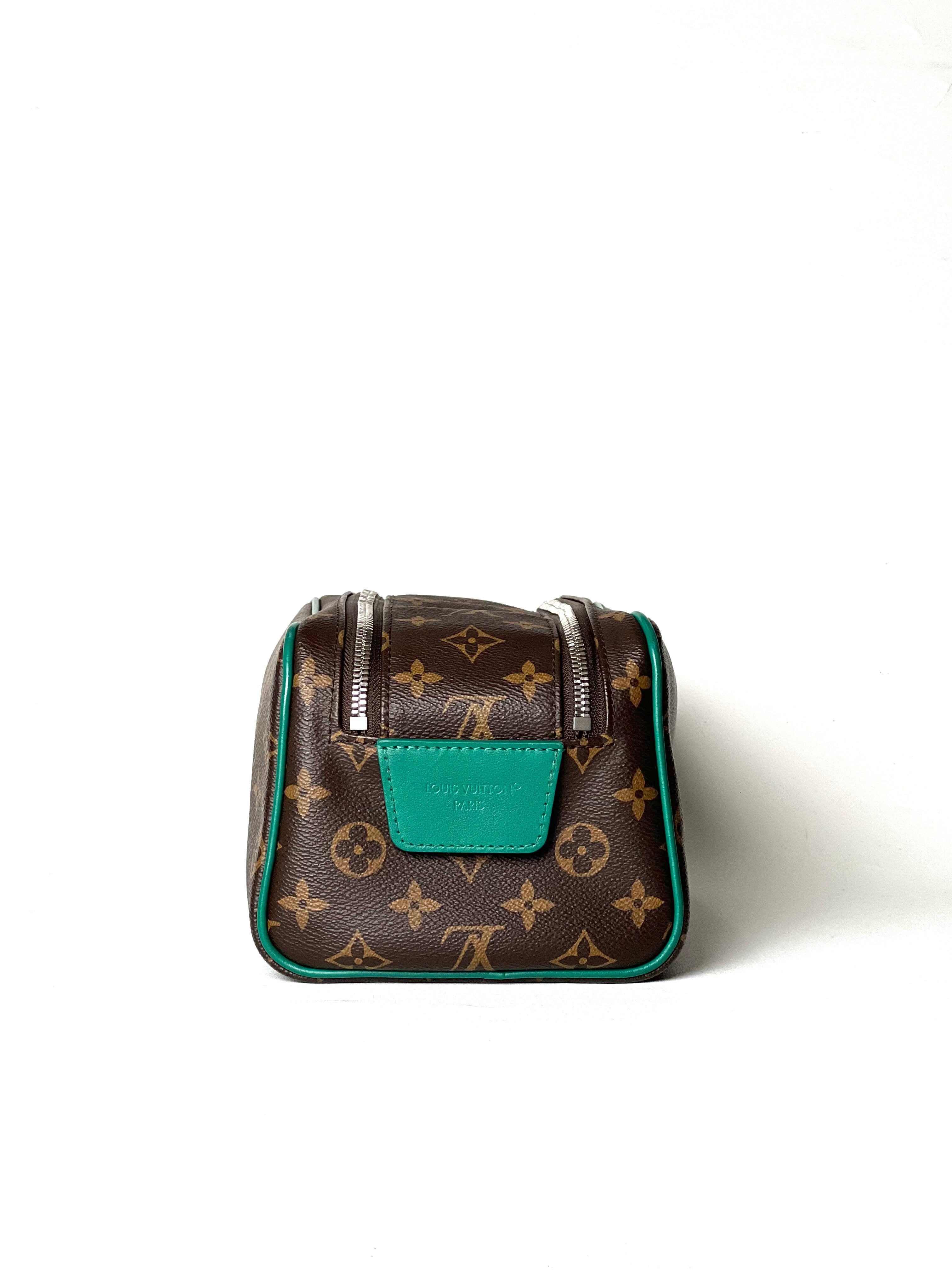 Louis Vuitton Monogram Macassar Green Toiletry Dopp Kit