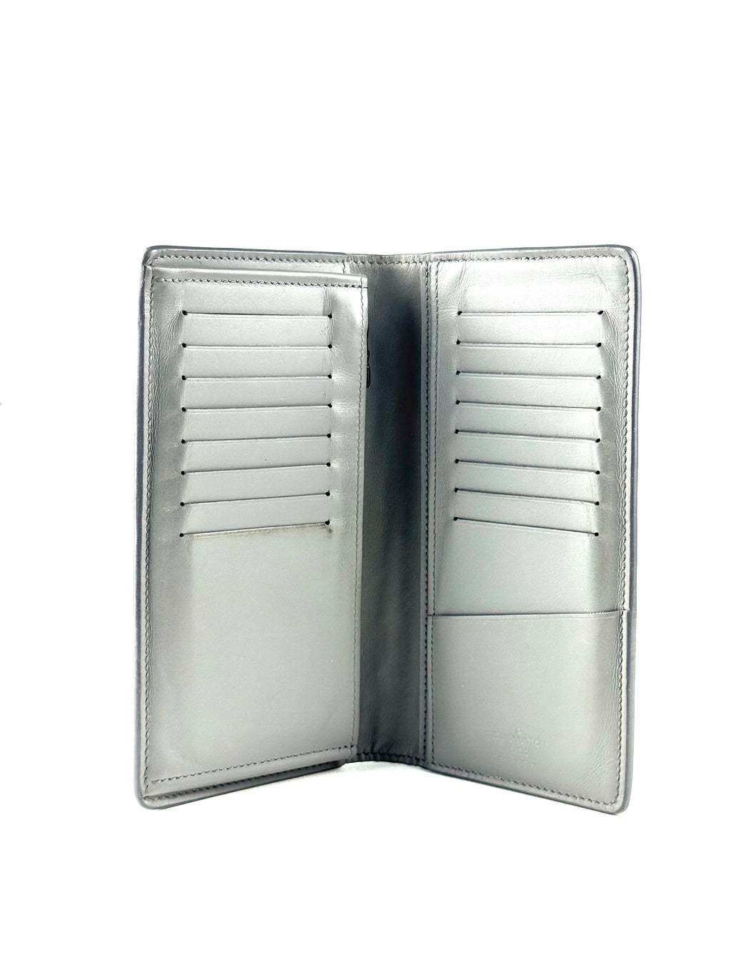 Louis Vuitton Shadow Monogram Grey Brazza Long Wallet