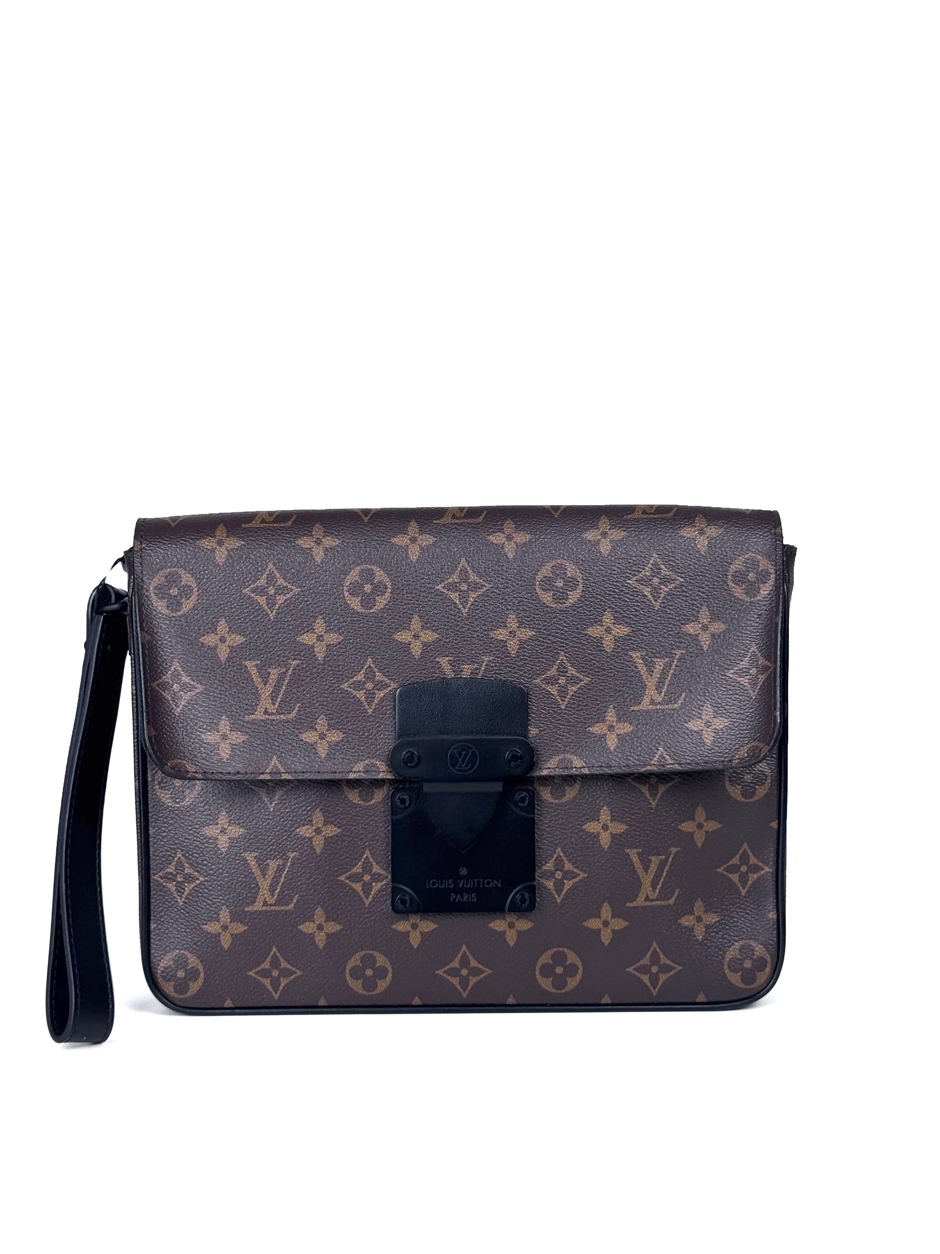 Louis Vuitton S Lock Monogram Macassar Pochette
