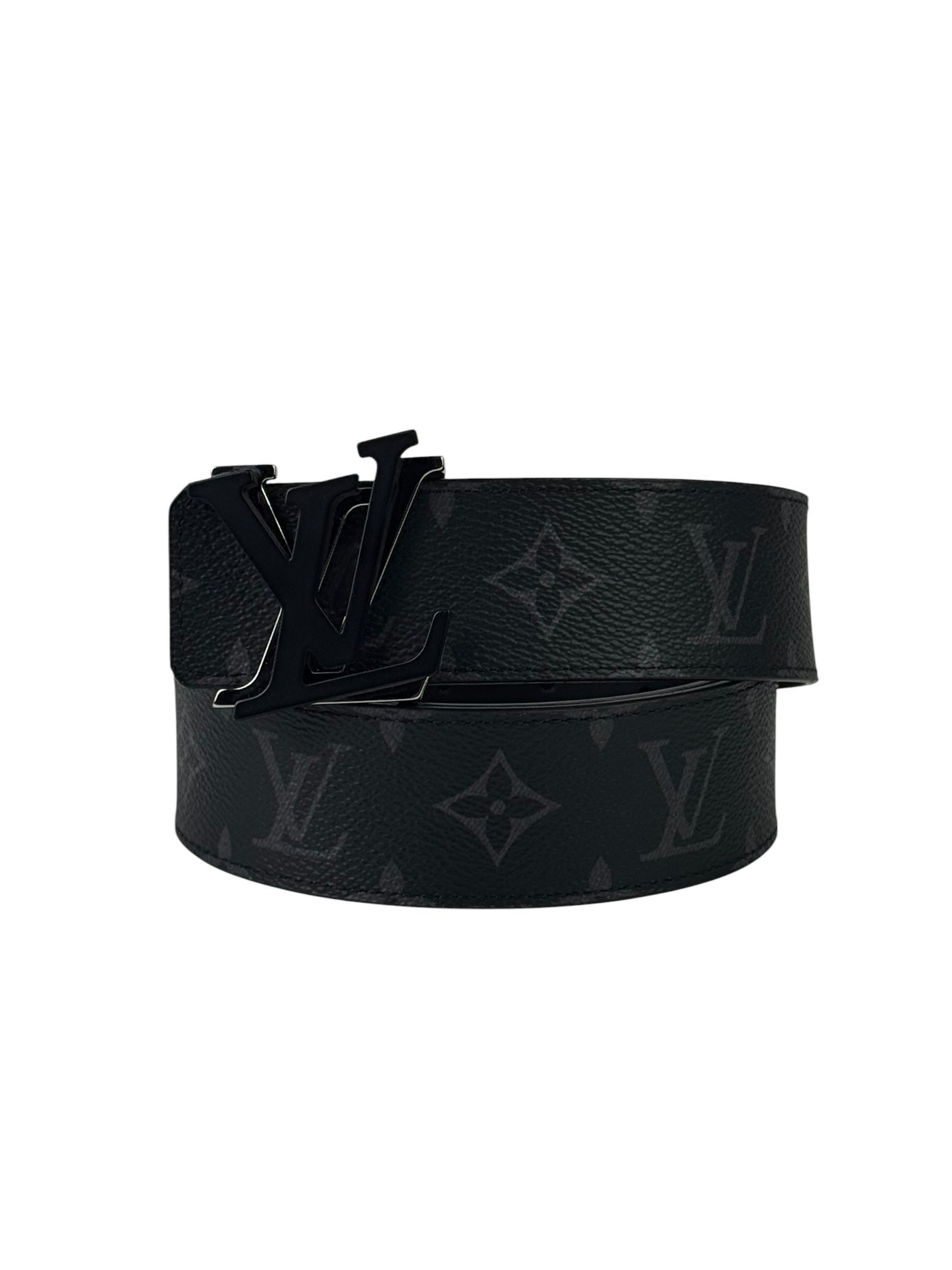 Louis Vuitton Initial Optik Logo 40mm Eclipse Monogram Reversible Belt