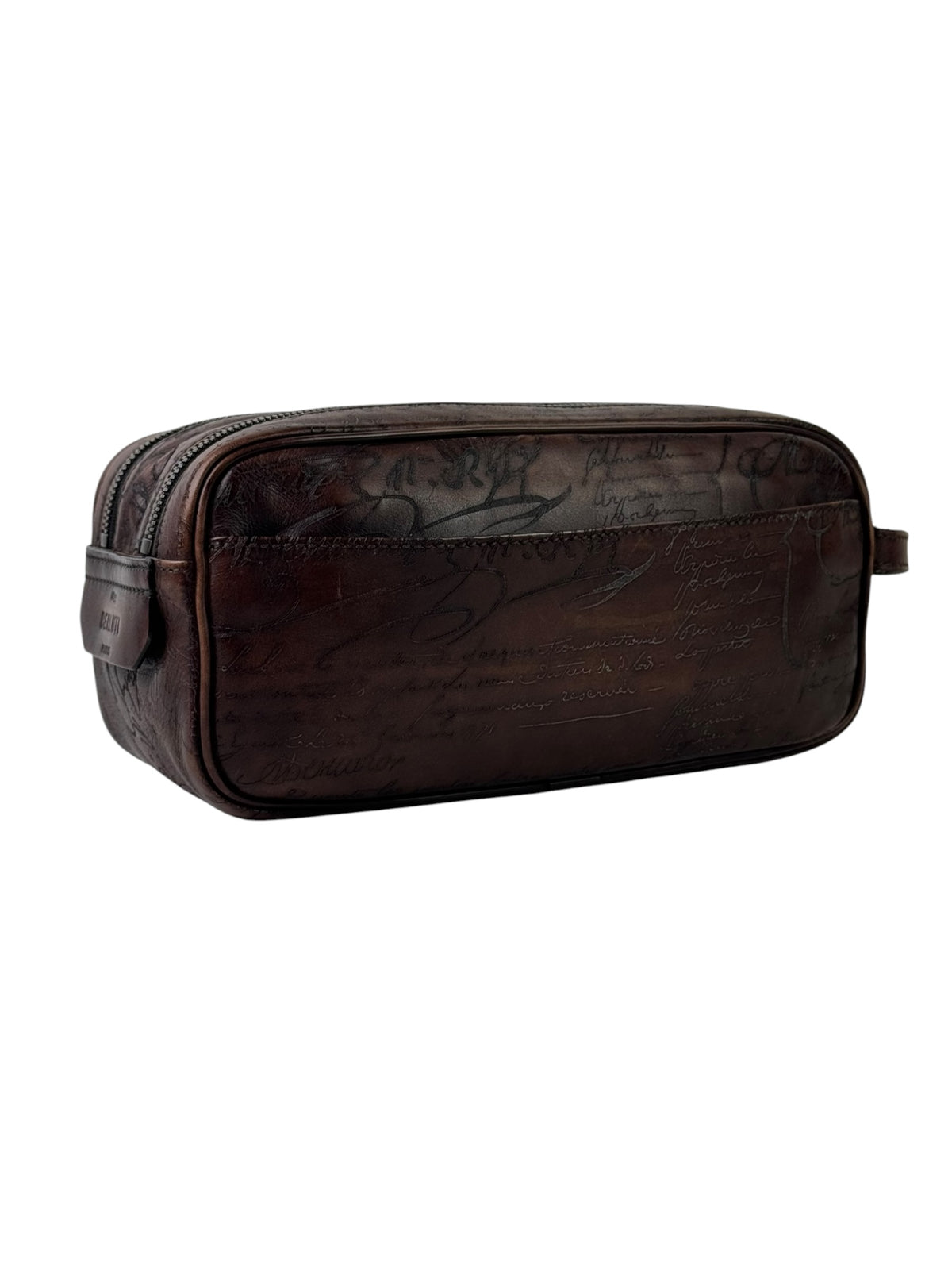 Berluti Scritto Formula Brown Toiletry Pouch