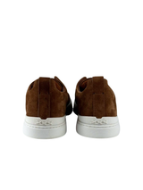 Zegna Triple Stitch Brown Suede Slip On 4