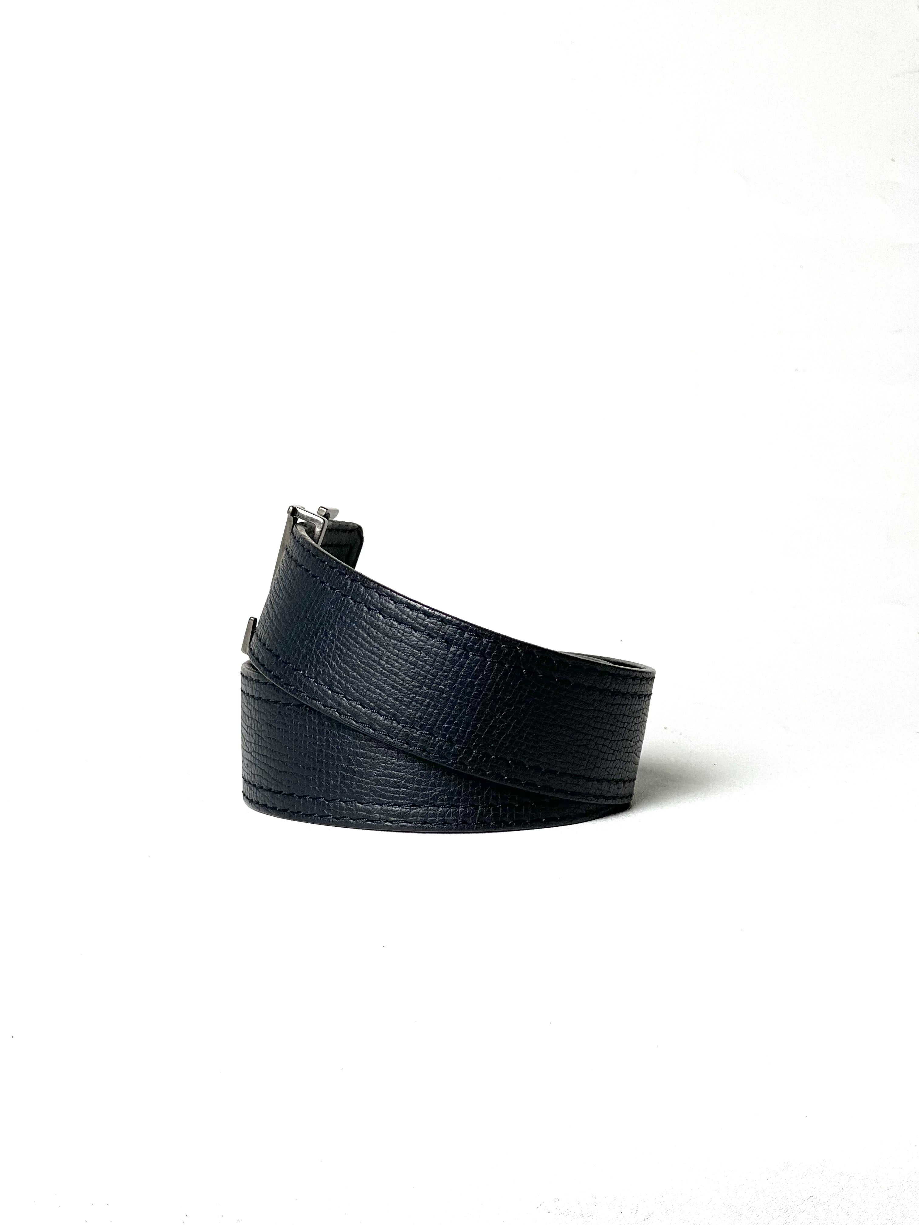 Louis Vuitton Initial Logo Taurillon Navy Reversible Belt