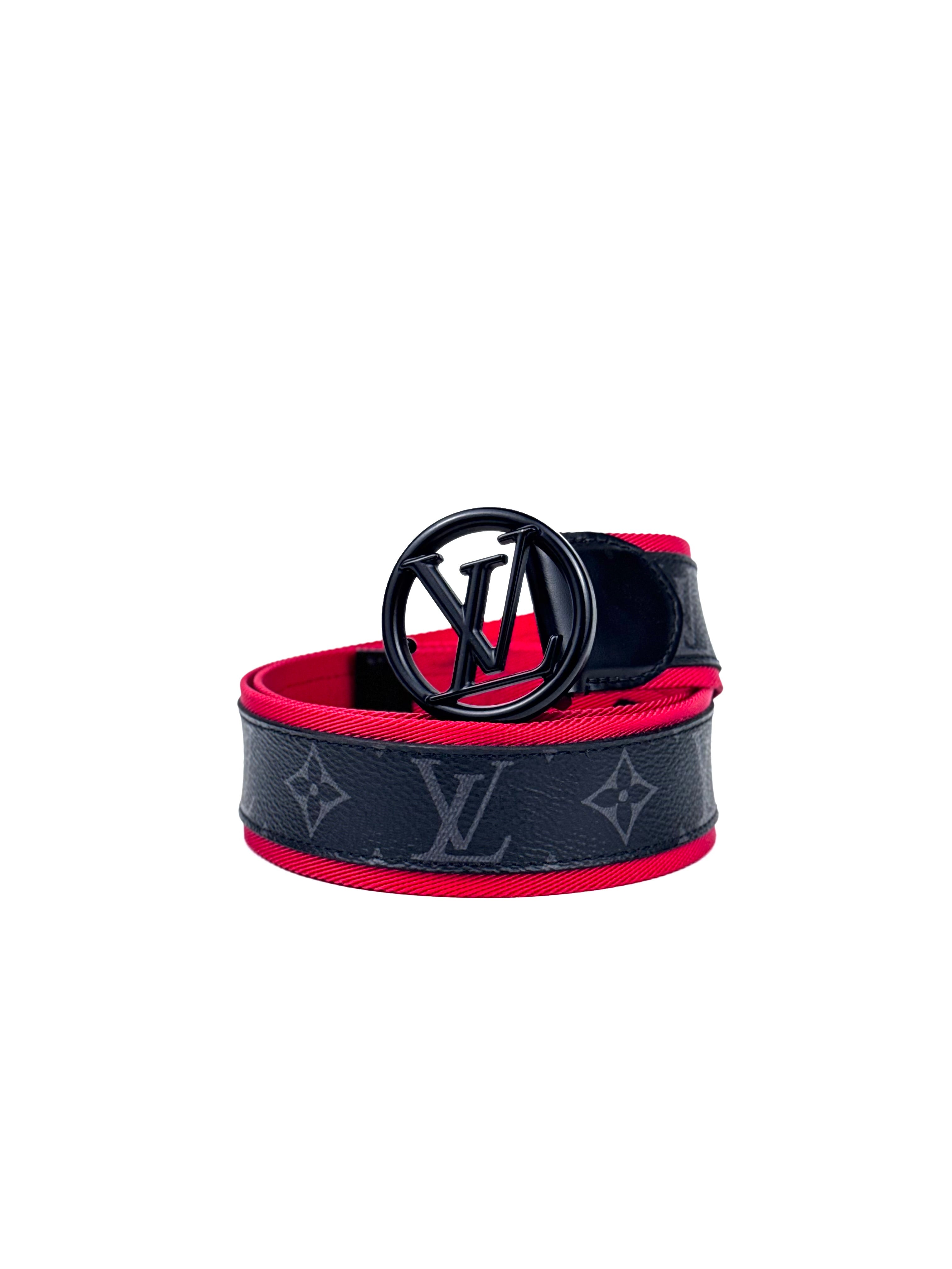 Louis Vuitton Circle Monogram Eclipse Red Belt