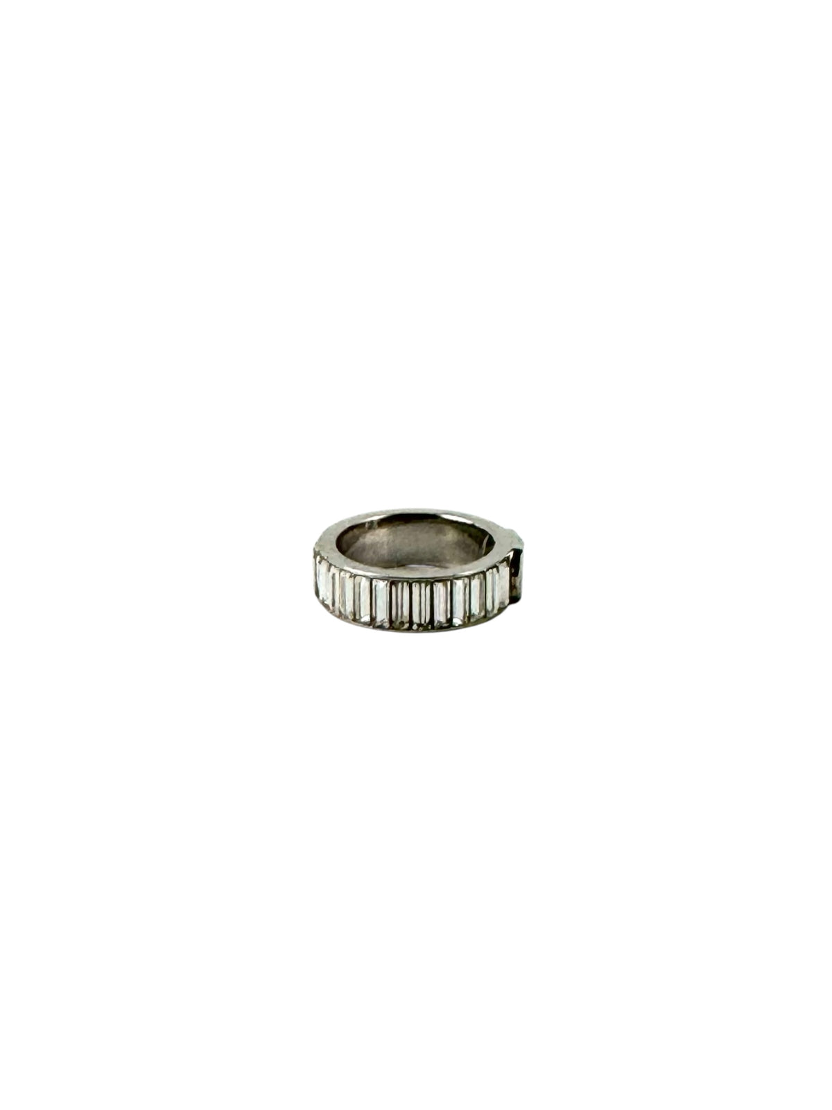 Christian Dior CD Icon and Crystals Silver Ring