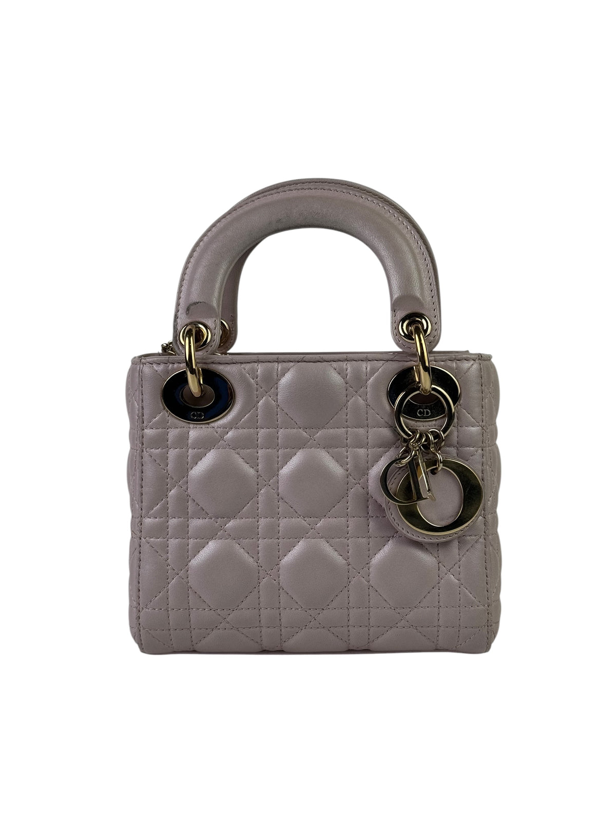 Christian Dior Lady Dior Mini Soft Pink GHW Bag