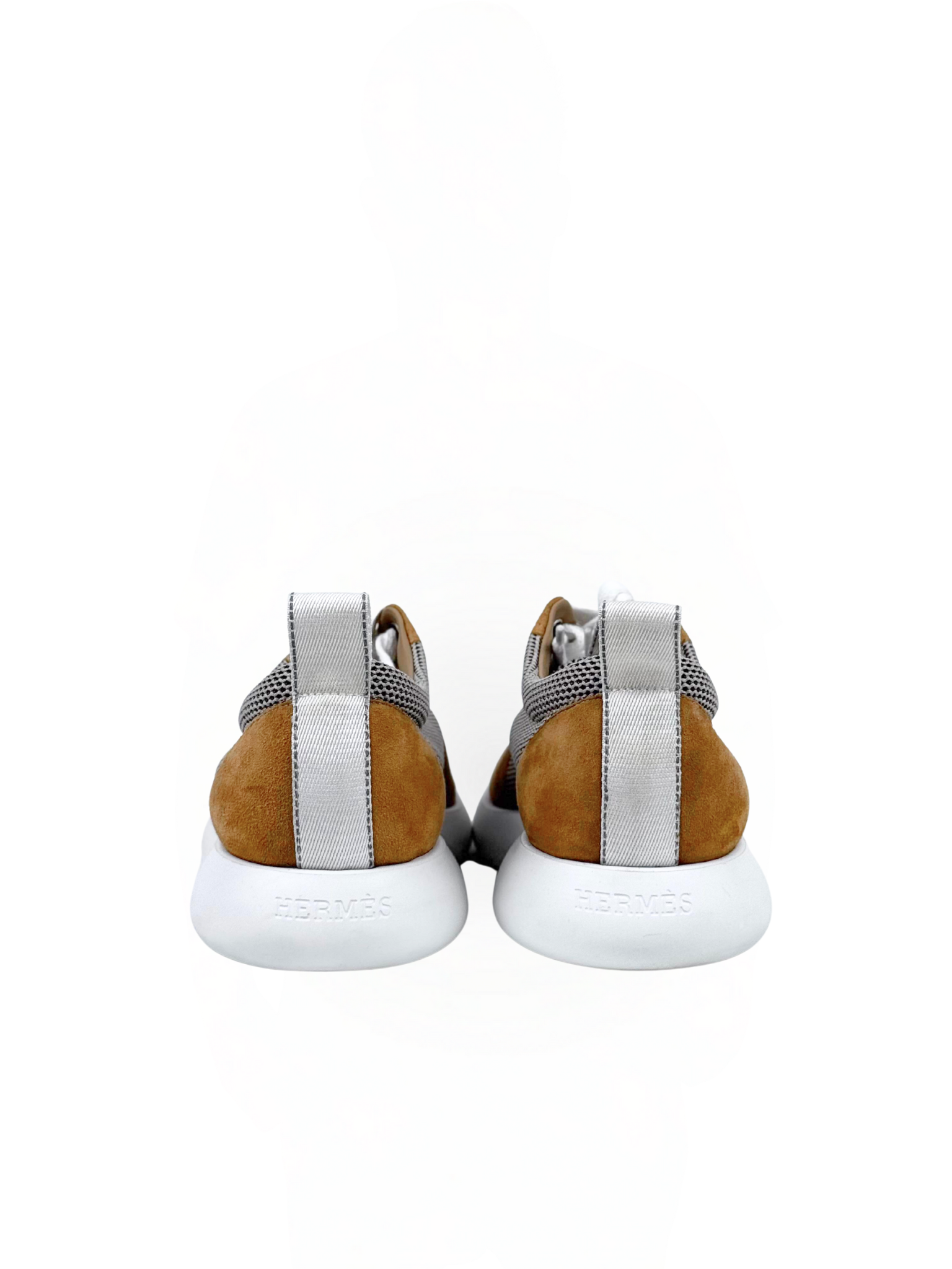 Hermes Azur Brown Suede Sneakers